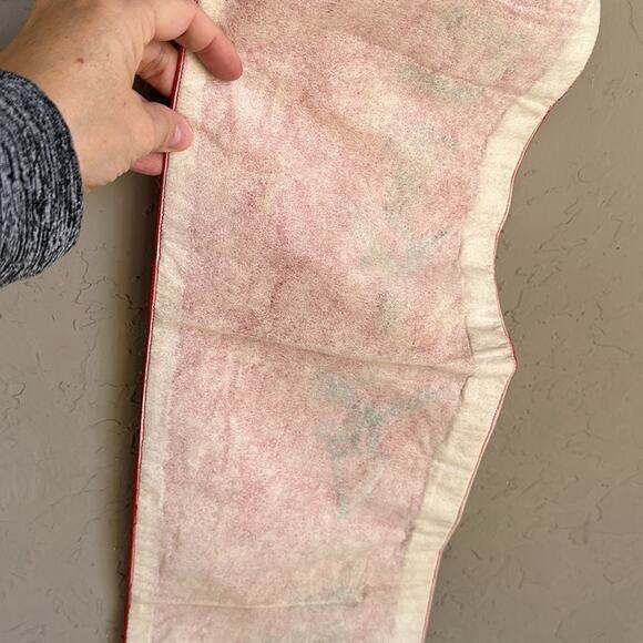 Red Christmas Countdown‎ homemade cross stitched embroidered Holiday Decoration - Picture 7 of 7